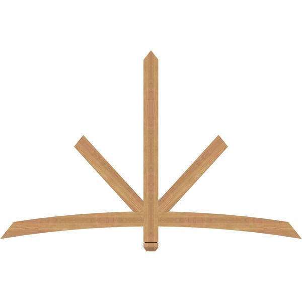Ekena Millwork Alberta Smooth Timber Gable Bracket, Western Red Cedar, 72"W x 45"H x 1 1/2"D x 3 1/2"F, 15/12 Pitch GBW072X45X0204ALB00SWR - main